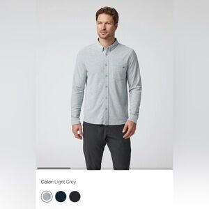 Vuori Long Sleeve Gray Ace Button Down Shirt, XL, NWOT